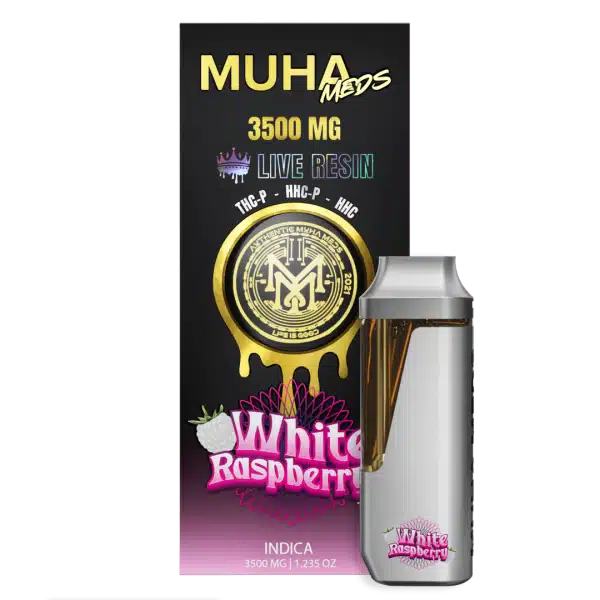 White Raspberry – Indica Live Resin Disposable Vape (3.5g)