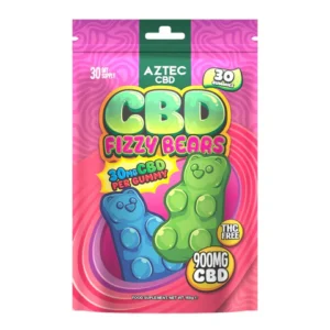Aztec CBD Gummies 900mg – Fizzy Bears 30 x 30mg